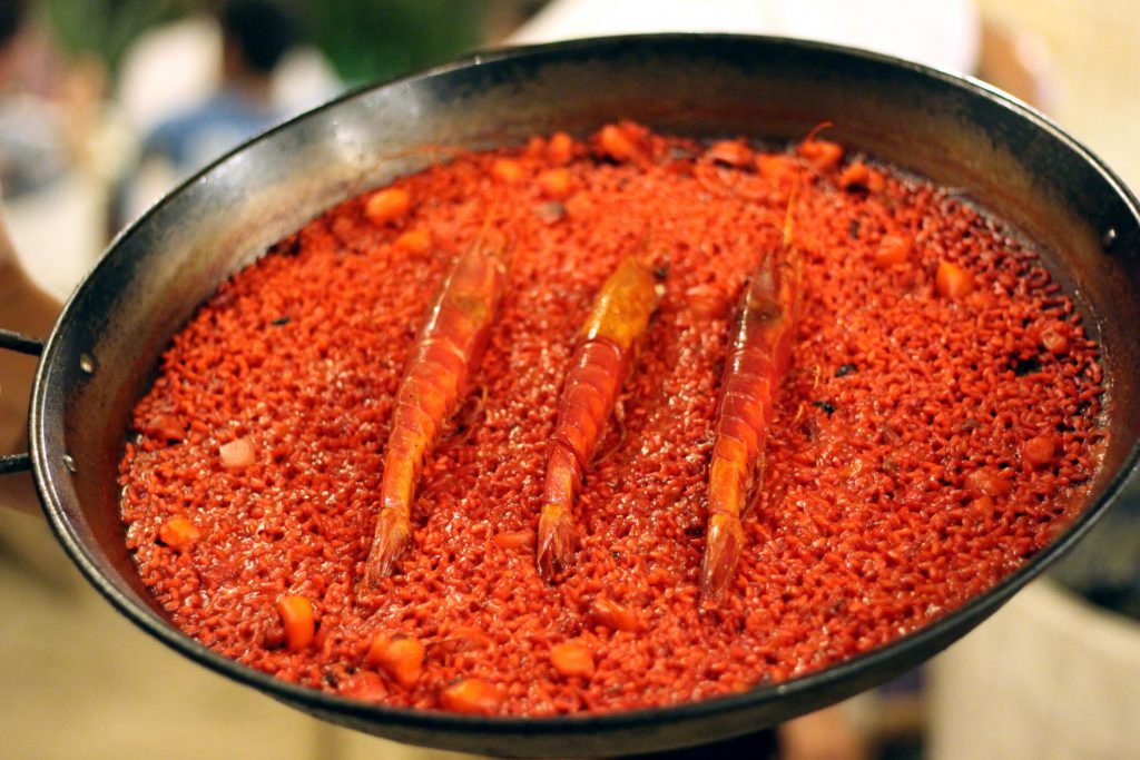 arroz seco rojo de carabineros fandango formentera