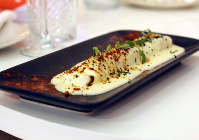 Canelon cochinita pibil Osteria Bravissimo Madrid